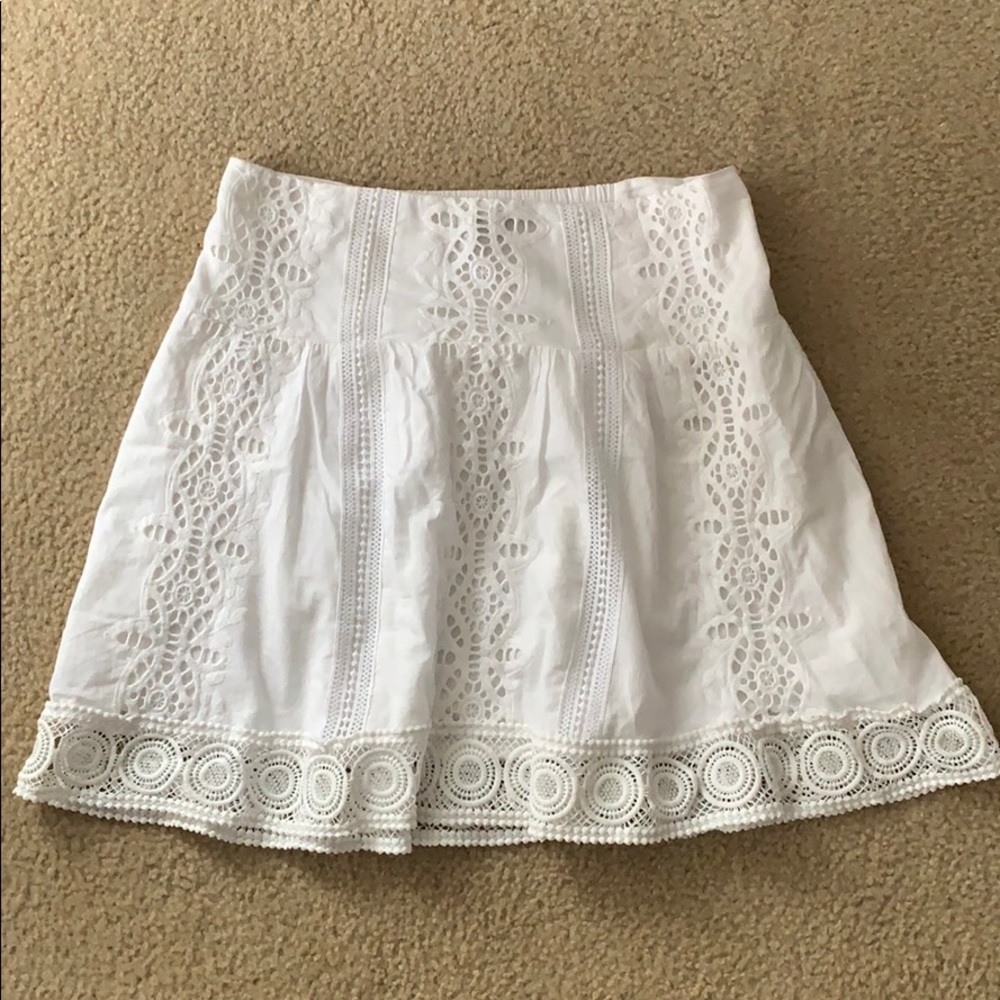 White eyelet skirt